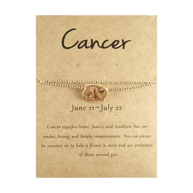 Dvkptbk A Anklet Twelve Constellation Anklet Alloy 12 Constellation Card Anklet Jewelry