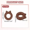 thumbnail image 2 of Cat Shape Eye Glasses Ear Grips, 25 Pairs Anti-Slip Eyeglass Ear Hooks with Box for Sunglasses Ear Hooks, Brown, 2 of 7