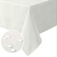 thumbnail image 1 of Linen Textured Table Cloths Rectangle 54 x 80 Inch Premium Solid Tablecloth Spill-Proof Waterproof Table Cover for Dining Buffet Feature Extra Soft and Thick Fabric Wrinkle Free, Ivory, 1 of 5