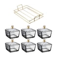 thumbnail image 3 of Contenedor de almacenamiento perfecl fuente dividida decoración multifuncional para el hogar Platos de aperitivos 6 Rejillas gris, 3 of 8