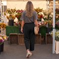 thumbnail image 5 of Womens Wide Leg Linen Pants Elastic Waist Lightweight Casual Flowy Palazzo Lounge Trousers with Pockets, XL, 5 of 8