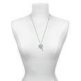 thumbnail image 3 of Delight Jewelry Acrylic Small Hologram Heart Silvertone Be Strong and Courageous Bar Charm Necklace, 23", 3 of 4