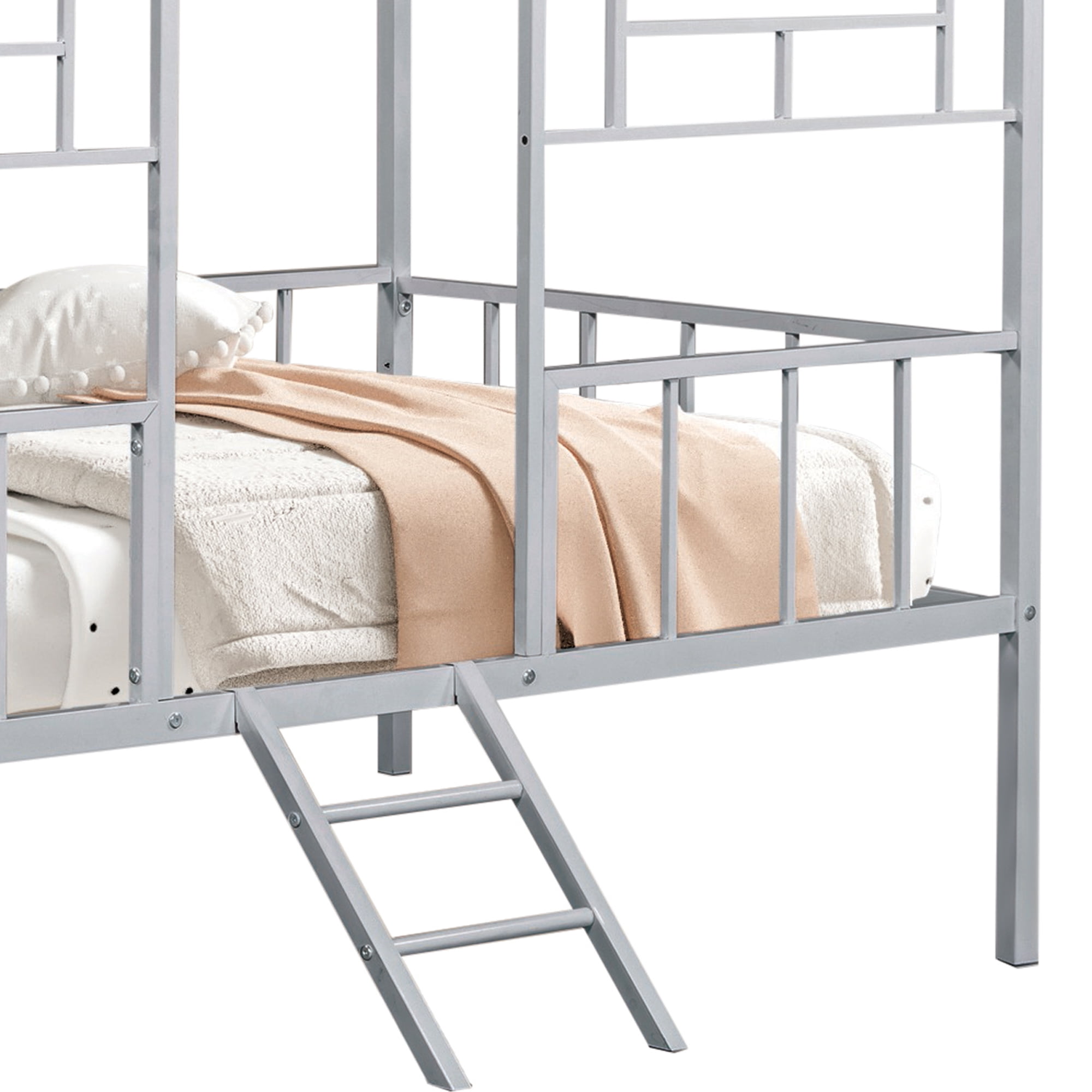 Furniture of America Trusten Kids House Design Twin Loft Bed, Silver