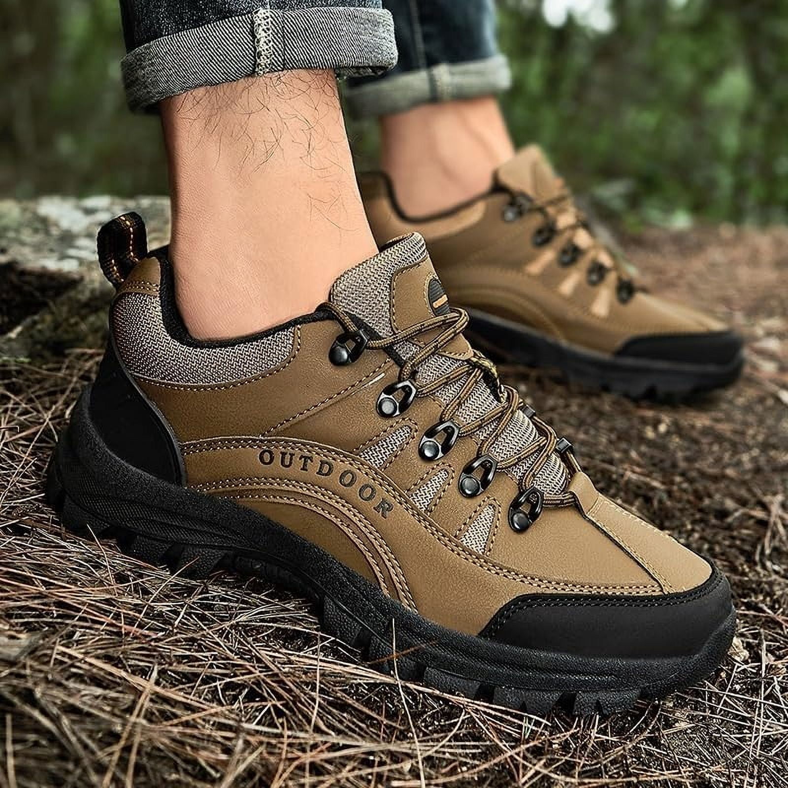 Men's Waterproof Hiking Boots Lightweight Breathable Outdoor Ankle Boots Trekking Hiking Shoes