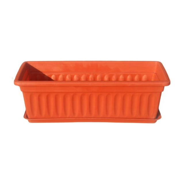 S SERENABLE Boîte à Fleurs Multifonctionnelle avec Plateau pour Balcon Patio Rebord de Fenêtre Rouge