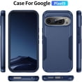 thumbnail image 2 of KOMI for Google Pixel 9 Pro Case, [Shockproof] Military Grade Proof Protection [Fall Prevention] [Anti Fingerprint ] Rugged Protective Phone Case Cover for Google Pixel, Blue+Blue, 2 of 5