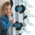 thumbnail image 3 of Blackout Kids Curtains,Light Blue and Black Of Leopard Print Childrens Insulated Curtains Set Of 2,Bedroom Essentials,Toddler Room Decor 52"x63", 3 of 5