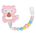 thumbnail image 1 of Juguete De Dentición Infantil, Mordedor De Bebé De Dureza Moderada De Grado Alimenticio Hirvible Seguro Con Cadena De Chupete Para Niños Pequeños, 1 of 8