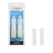 CalExotics Senso 2-Pack Stretchy Pleasure Bumps Male Erection Stroker Sleeves - Clear