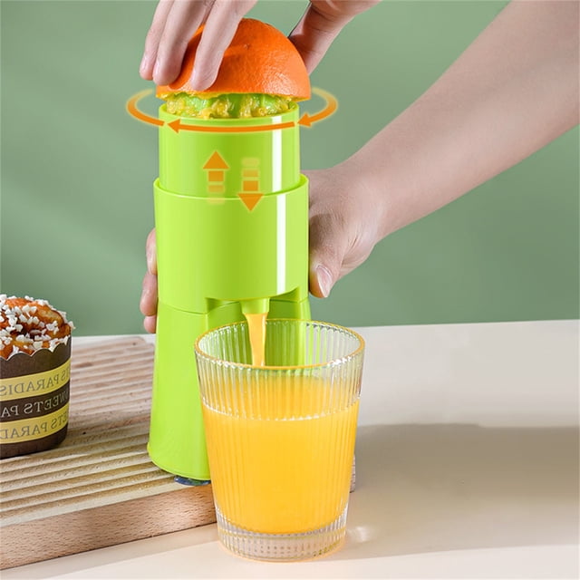 Exprimidor manual de cítricos con pico en V y 50 bolsas de filtro de malla - Prensa manual de frutas ABS+PP para limones, naranjas, tomates - Gran capacidad, fácil de limpiar, sin necesidad de