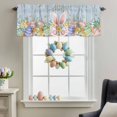 thumbnail image 3 of Valance Curtains for Kitchen Windows Easter Egg Cartoon Rabbit Tail Rod Pocket Valance Wildflower Pastoral Floral Short Window Curtain Topper for Bedroom Living Room Bathroom 54x18in,1&nbsp;Panel, 3 of 9