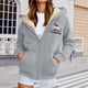 thumbnail image 2 of WILLBEST Sudadera Larga para Mujer, Estilo Casual de Invierno, con Cremallera, Forrada, con Estampado Festivo Chaqueta Suave, Cómoda y Cálida, Ideal para Deportes Al Aire Libre y Uso Diario XXX-Grande, 2 of 5
