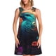 thumbnail image 1 of Disketp Colorful Flower Bird para Vestido sin Mangas para Mujeres, Vestidos de Verano para Mujeres, Casual y Holgado para la Playa, 1 of 7
