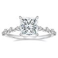 thumbnail image 3 of K-KED Gorgeous 925 Silver Filled Ring Round Cubic Zircon Women Wedding Delicate Jewelry Sz 6-10-10, 3 of 6