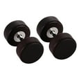 thumbnail image 1 of 1 par de pendientes de tuerca unisex, joyería para de acero inoxidable quirúrgico 316L. Negro Zulema Pendientes de madera del tornillo, 1 of 8