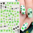 thumbnail image 4 of Calcomanías para uñas Roffiy trébol verde 3D, 4 hojas, 4 of 5