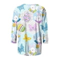 thumbnail image 5 of YanHoo 3/4 Sleeve Easter Tops for Women Easter Shirts for Women,2024 Women's Fashion Tees Casual Crewneck 3/4 Sleeve Loose Cute T Shirt Ladies Top, 5 of 6