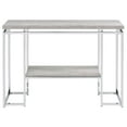 thumbnail image 3 of 47.5'' Natural Oak and Chrome Sofa Entryway Console Table, 3 of 6
