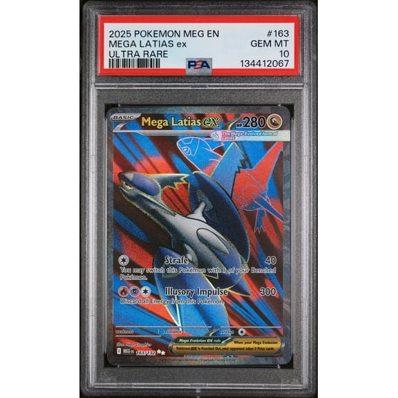 2025 Pokemon Mega Evolution Ultra Rare Mega Latias Ex #163 PSA 10