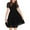 AK11-Black, variant on Inglocry Girls Dress Contrast Mesh Puffy Short Sleeve A Line Solid Color Casual Party Dress 3-12 Years Dark Green 11-12Y