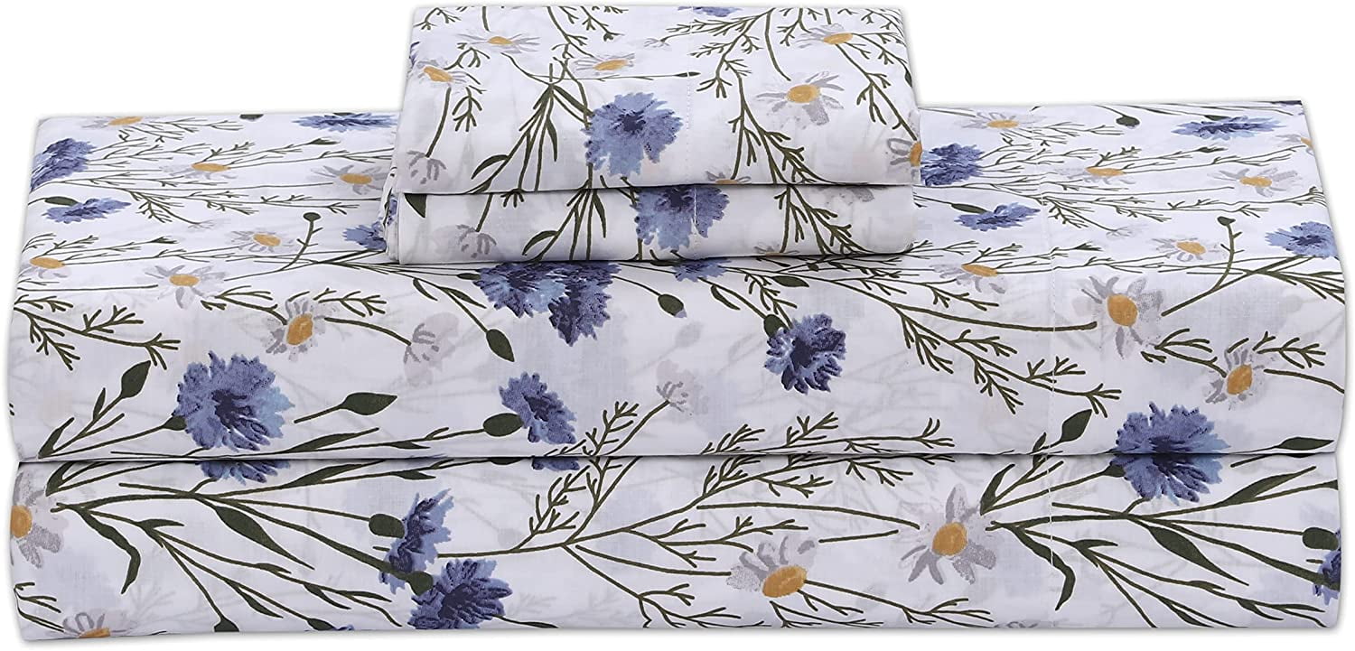 Ruvanti 100 Cotton Sheets Soft & Breathable Full Sheet Set Deep