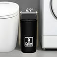 thumbnail image 6 of 5 Gallon Motion Senor Bathroom Trash Can with Lid, Automatic Garbage Can Touchless, Smart Plastic Waste Basket for Narrow Spaces, Bathroom, Office, Bedroom, Living Room (Black), 6 of 7