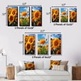 thumbnail image 4 of Designart "Sunshine Blooms Yellow and Green Sunflowers II" Floral & Botanical Framed Wall Art Set Of 3 - Yellow Flowers Frame Gallery Wall Set For Home Decor, 4 of 7
