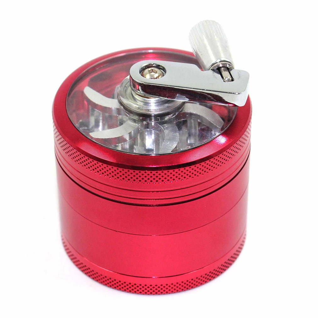 4 Layer 2 Inch Mini Crank Herb Grinder with Bonus Scraper