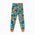thumbnail image 6 of NOLDARES Toddler Baby Boy Girls Halloween Pajamas Set Kids Pumpkin Ghost Sleepwear 2 Pcs Pjs Cute Cartoon Print Long Sleeve Top and Pants(Green,3-4 Y), 6 of 9