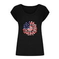 thumbnail image 4 of Wycnly 4th of July Tank Top for Women Breathable Loose Fit Patriotic Independence Day Shirts Vest Summer Sunflower Print V-Neck Sleeveless Fashion Blouses Black xl, 4 of 4