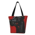 thumbnail image 1 of Balery Black Dog Red Background Bolsa de Hombro con Diseño, Bolsa Grande y Duradera, Bolsa Versátil para Compras, 1 of 6