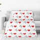 thumbnail image 1 of Balery Heartbeat Symbol Manta de Felpa Suave y Acogedora – Cobija de Franela Aterciopelada para Cama, Lavable y Cálida para Sofá, Mascotas, Transpirable-60"x50", 1 of 7