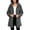 Dark Gray, variant on Women's Fleece Warm Hooded Coats Full Zip Long Sleeve Double-sided Velvet Mid‑Length Jacket Outerwear