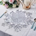 thumbnail image 5 of BalsaCircle 6 Silver 18" Snowflake Design Round Vinyl PLacemats Wedding Party Decorations, 5 of 8