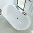 thumbnail image 4 of DreamLine BTCB6635HFXXC00 Caribbean 66" x 36" Freestanding Oval 48 Gallon Soaking Bathtub in White, 4 of 11