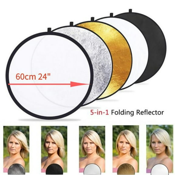 Photographic Reflector Light Reflector Multifunctional 5 in 1 Gold Silver Studio Reflector with Storage Bag for Outdoor Photography