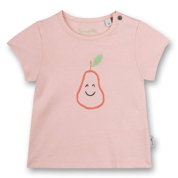 Sanetta camiseta para niñas - Bebé, Manga corta, Cuello redondo, Botón a presión, estampado, 56-92 Rosa 62