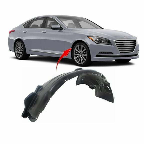 DCP Front Passenger Side Fender Liner For 2013-2016 Hyundai Genesis HY1249144