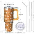 thumbnail image 2 of Autumn Pumpkin Coffee Tumbler 40oz - Unbreakable Stainless Steel | Handle & Straw Included | Teacher/Office Gift, 2 of 3