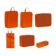 thumbnail image 5 of 6 cubos de embalaje para bolsa de zapatos de viaje, ligeros y ahorradores de espacio para artículos de tocador. naranja, 5 of 9