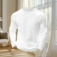 thumbnail image 4 of Mens Waffle Long Sleeve Shirt Crew Neck Thermal Underwear Slim Fit Lightweight Pullover Casual Tshirt, 4 of 6