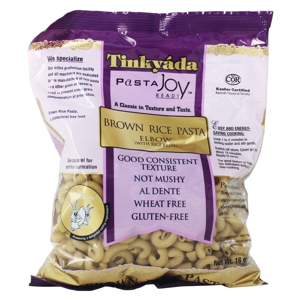 Tinkyada Pasta Brown Rice Pasta Elbow With Rice Bran 16 oz(pack of
