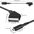 thumbnail image 5 of Convertidor de cable Scart a HDMI TANGJMXG adaptador Scart HDMI con cable USB y HDMI, 5 of 5