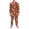 thumbnail image 3 of Naloa Happy Thanksgiving Day Men’s Pajamas Set - Long Sleeve Button Down Sleep Shirt and Pajama Bottoms Sleepwear Set-X-Large, 3 of 7