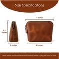 thumbnail image 3 of Bolsa de cosméticos TheAntiq Leather para mujer y hombre color canela, 3 of 9