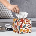 thumbnail image 6 of Sikiie Autumn Leaves Leather Tissue Box Cover Square, tissue box holder, Tissue Box with Bottom Belt-5.2”x5.2”x5.2”, 6 of 7