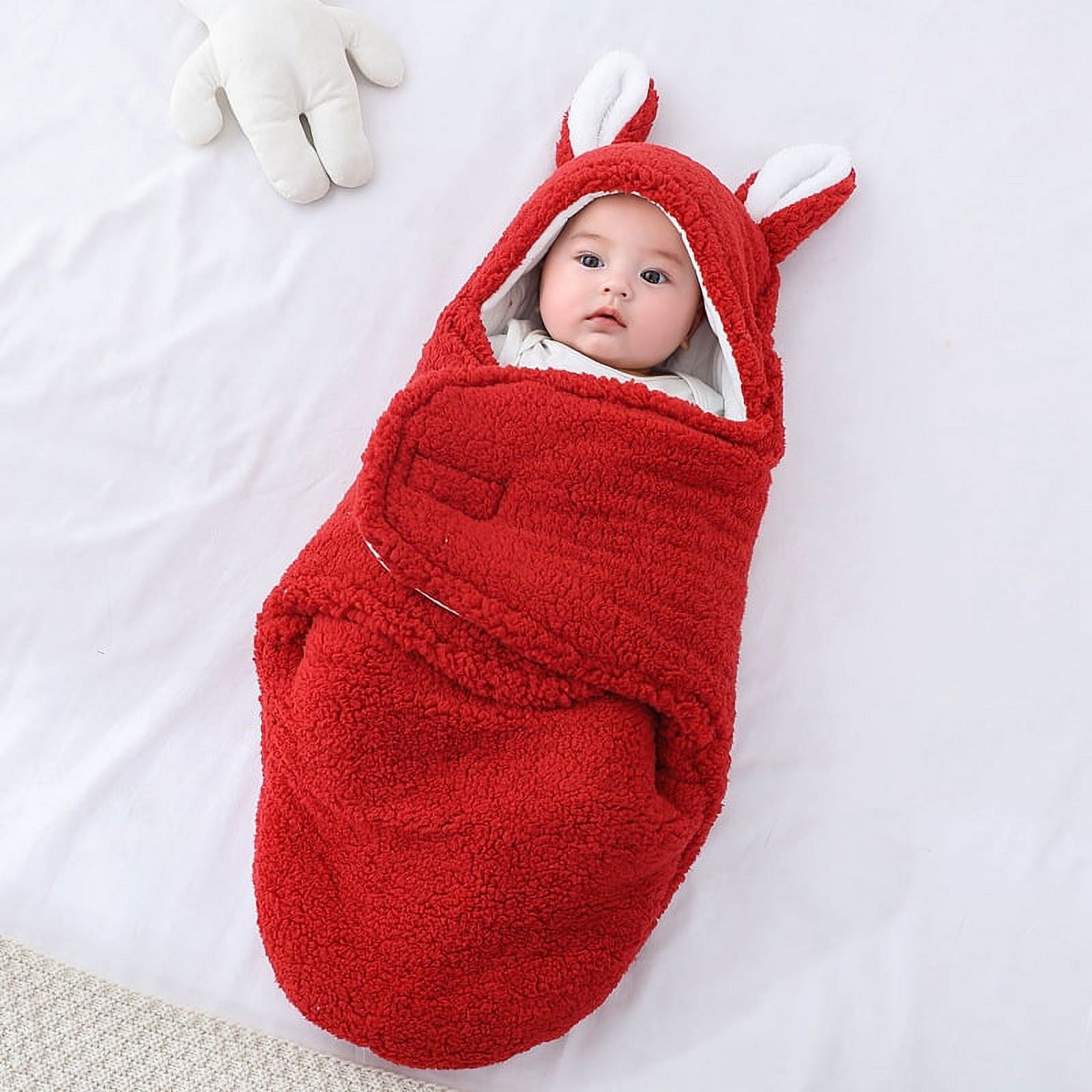 Baby Cuddling Quilt Baby Cashmere Sleeping Bag Thickening Anti-Shock  Fall/Winter Newborn Baby Swaddle Quilt Supplies 