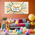 thumbnail image 4 of Colorful Design Appreciation Banner Decorative Floral Thank You Event Decor for Office Party Employee Recognition Celebration, 4 of 7
