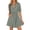 Green, variant on JoveMarine Cocktail Dresses for Women Striped Short Sleeve - V-Neck Button Up A-Line Shirt Dress for Office and Beach Party,Black L