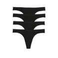 thumbnail image 1 of Calzones Tanga de Algodón Victoria's Secret Paquete de 4 Negros XXL, 1 of 2